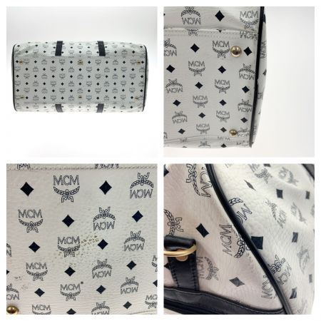  MCM エムシーエム ボストンバッグ ホワイト