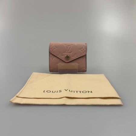  LOUIS VUITTON ルイヴィトン モノグラム アンプラント ポルトフォイユ ゾエ 三つ折り短財布 M62936 ピンク 現状渡し