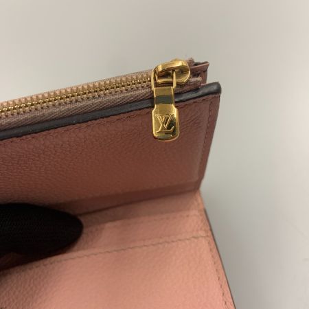  LOUIS VUITTON ルイヴィトン モノグラム アンプラント ポルトフォイユ ゾエ 三つ折り短財布 M62936 ピンク 現状渡し