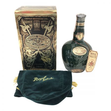  ROYAL SALUTE(CHIVAS REGAL) ロイヤルサルート スコッチ ウイスキー 21年 40％ 700ml 箱付 緑陶器ボトル 未開栓