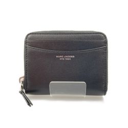〇〇 MARC JACOBS マークジェイコブス コインケース 小銭入れ  ザ ジップ アラウンド 財布 ブラック Bランク