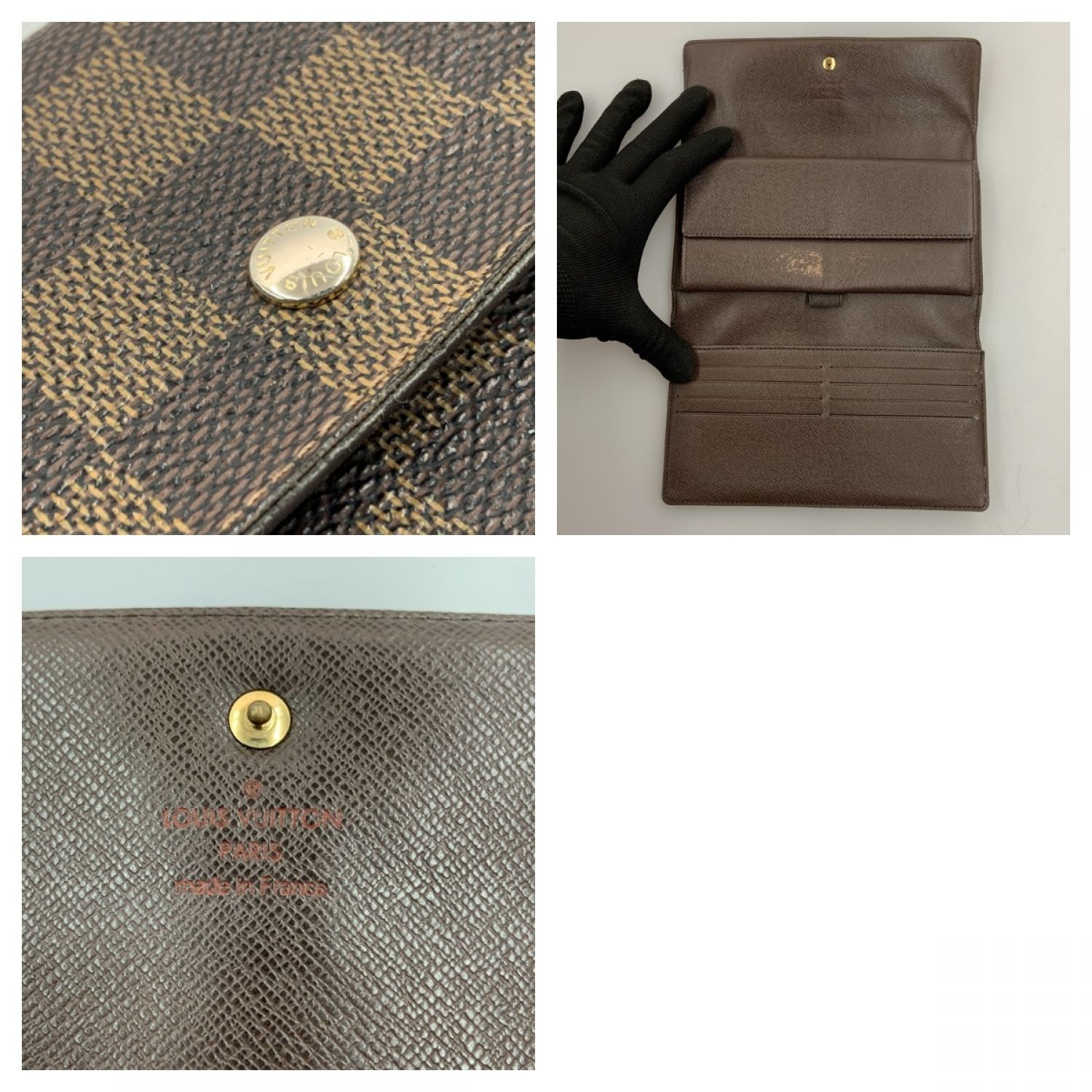 中古】 LOUIS VUITTON ルイヴィトン ダミエ ポルトフォイユ