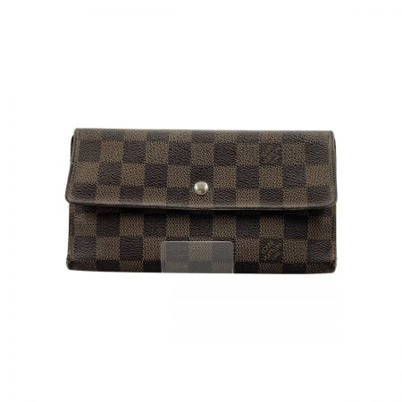  LOUIS VUITTON ルイヴィトン ダミエ ポルトフォイユ インターナショナル 三つ折り長財布 N61217 ダークブラウン