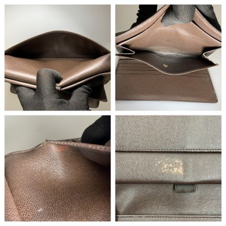  LOUIS VUITTON ルイヴィトン ダミエ ポルトフォイユ インターナショナル 三つ折り長財布 N61217 ダークブラウン