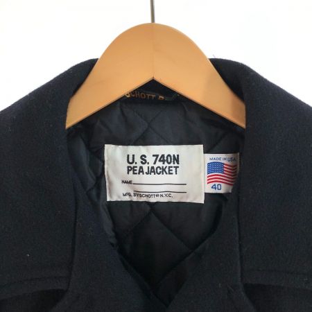  Schott ショット メンズ Pコート サイズ40 ブラック