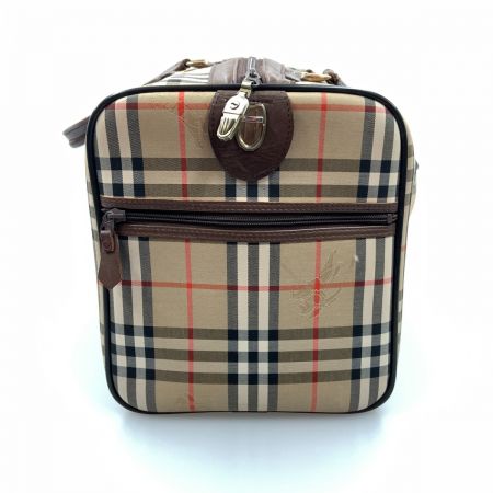 中古】 BURBERRY バーバリー シャドーホース ノバチェック ボストン 