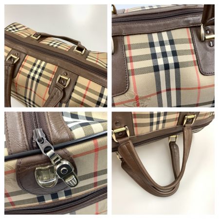  BURBERRY バーバリー シャドーホース ノバチェック ボストンバッグ ハンドバッグ