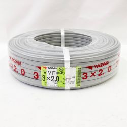 〇〇 YAZAKI  電材 VVFケーブル 3芯 3× 2.0 PbF 100m 未開封品 Sランク
