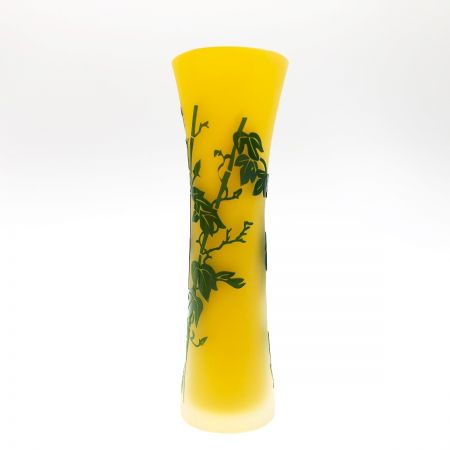   切子 一輪挿し イエロー