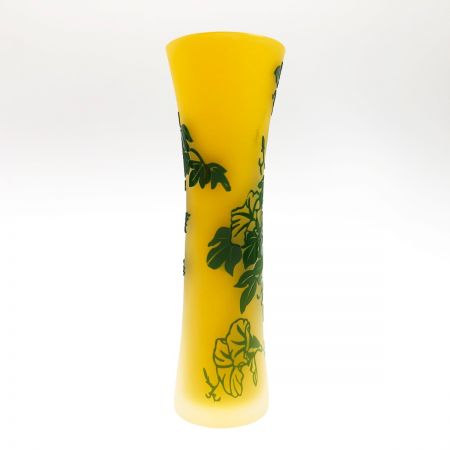   切子 一輪挿し イエロー