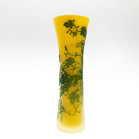   切子 一輪挿し イエロー