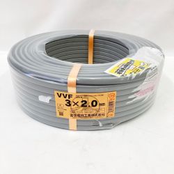 〇〇 富士電線工業(FUJI ELECTRIC WIRE)  電材 VVFケーブル 3芯 3× 2.0 LFV-R 100m 未使用品 グレー Sランク