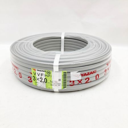  YAZAKI  電材 VVFケーブル 3芯 3× 2.0 PbF 100m 未開封品