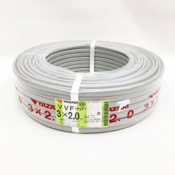 〇〇 YAZAKI  電材 VVFケーブル 3芯 3× 2.0 PbF 100m 未開封品 Sランク
