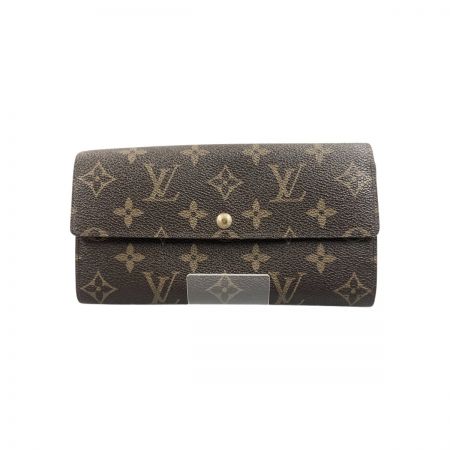  LOUIS VUITTON ルイヴィトン モノグラム ポシェット ポルト モネ クレディ 二つ折り長財布  M61726 ブラウン