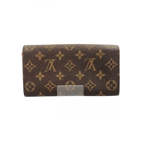  LOUIS VUITTON ルイヴィトン モノグラム ポシェット ポルト モネ クレディ 二つ折り長財布  M61726 ブラウン