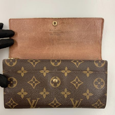  LOUIS VUITTON ルイヴィトン モノグラム ポシェット ポルト モネ クレディ 二つ折り長財布  M61726 ブラウン