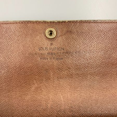  LOUIS VUITTON ルイヴィトン モノグラム ポシェット ポルト モネ クレディ 二つ折り長財布  M61726 ブラウン