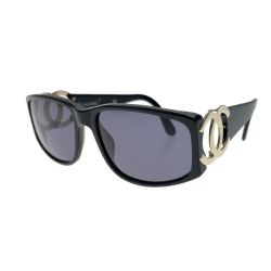 〇〇 CHANEL シャネル ココマーク サングラス 02461 94305 ゴールド x ブラック Bランク