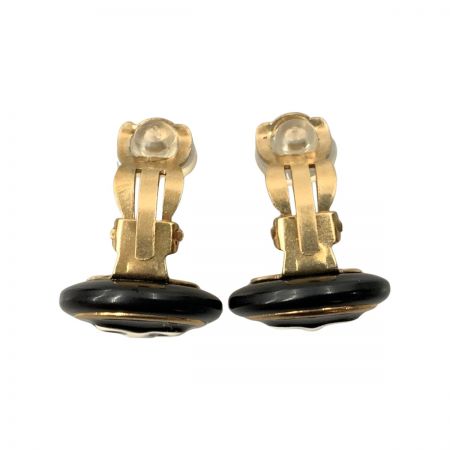  CHANEL シャネル ココマーク ラウンド イヤリング 96A   A06030 Y02046 ブラック x ゴールド