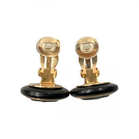  CHANEL シャネル ココマーク ラウンド イヤリング 96A   A06030 Y02046 ブラック x ゴールド