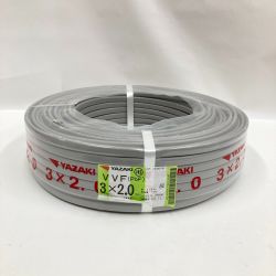 〇〇 YAZAKI  電材 VVFケーブル 3芯 3× 2.0 PbF 100m 未開封品 Sランク
