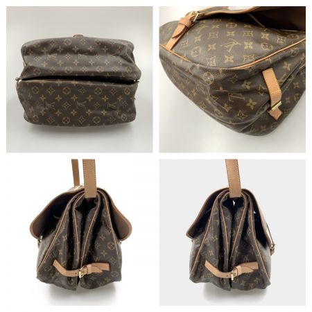  LOUIS VUITTON ルイヴィトン モノグラム ソミュールGM ショルダーバッグ M42254 ブラウン