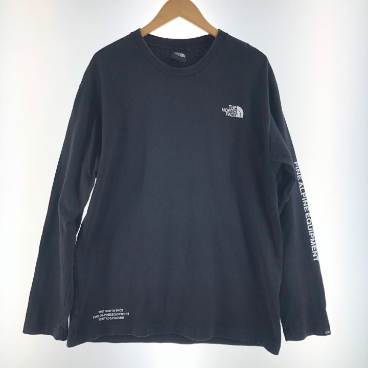 THE NORTH FACE ザノースフェイス メンズ 長袖Tシャツ サイズXL NT82032 ブラック テステッド  プルーブン｜中古｜なんでもリサイクルビッグバン