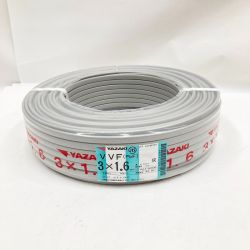 〇〇 YAZAKI 電材 VVFケーブル 3芯 3× 1.6 PbF 100m 未使用品 Sランク