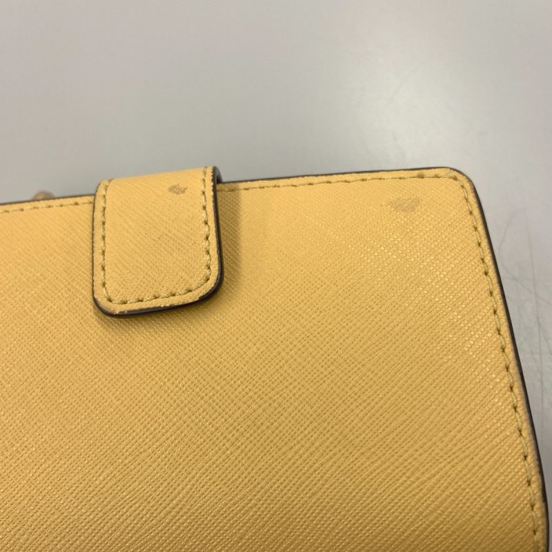 中古】 MICHAEL KORS マイケルコース 二つ折り財布 イエロー｜総合