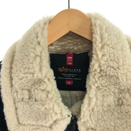  ALPHA アルファ メンズ ジャケット B-3 フェイクムートン サイズXL TA1398-075 ブラック 未使用品