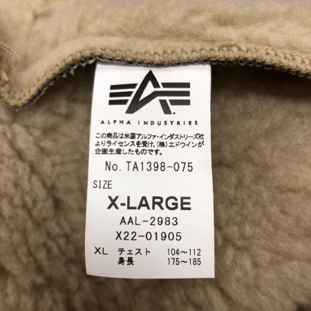  ALPHA アルファ メンズ ジャケット B-3 フェイクムートン サイズXL TA1398-075 ブラック 未使用品