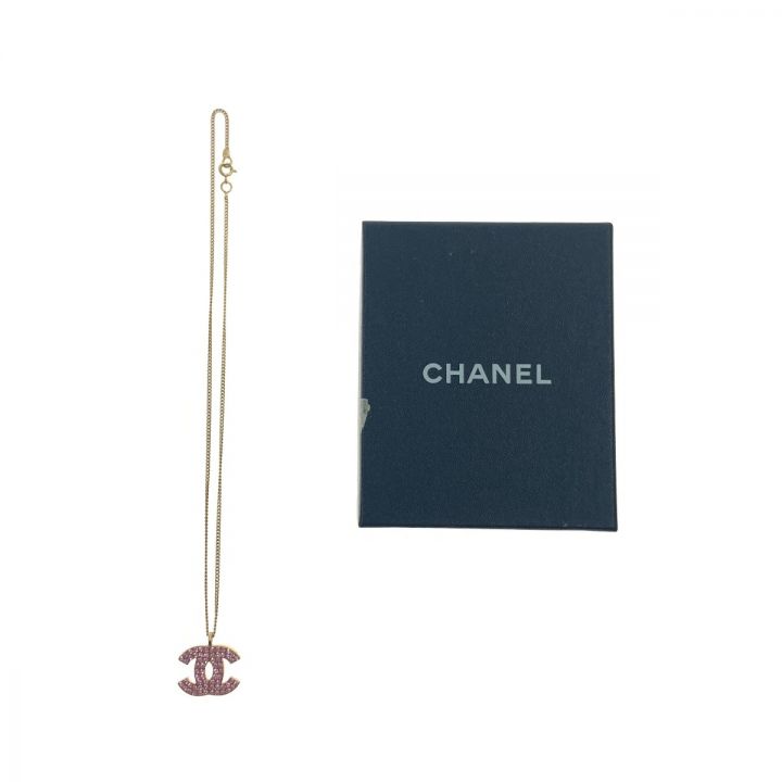 CHANEL シャネル ココマーク ラインストーン 02P 刻印 ピンク x ゴールド｜中古｜なんでもリサイクルビッグバン