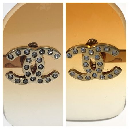  CHANEL シャネル シャネル ココマーク ラインストーン サングラス アイウェア 4017-D オレンジ