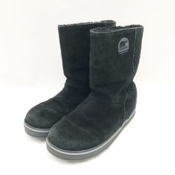 〇〇 SOREL ソレル レディース ブーツ GLACY 24cm NL1975-011 ブラック Bランク