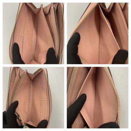  LOUIS VUITTON ルイヴィトン モノグラム アンプラント ジッピーウォレット ラウンドファスナー長財布 M64090 ピンク