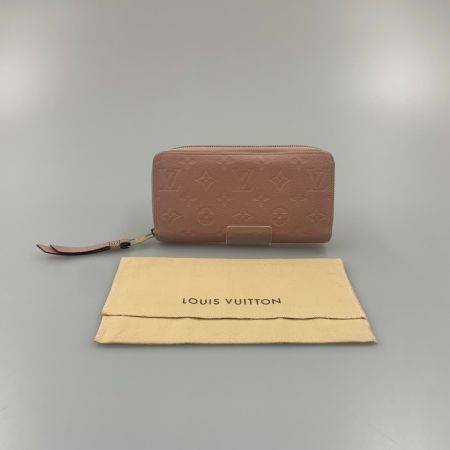  LOUIS VUITTON ルイヴィトン モノグラム アンプラント ジッピーウォレット ラウンドファスナー長財布 M64090 ピンク
