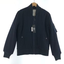 〇〇 HOUSTON ヒューストン メンズ MA-1ジャケット サイズL 50328 ネイビー Sランク