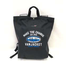 〇〇 VAN ヴァン バッグ リュック トートバッグ ブラック Aランク