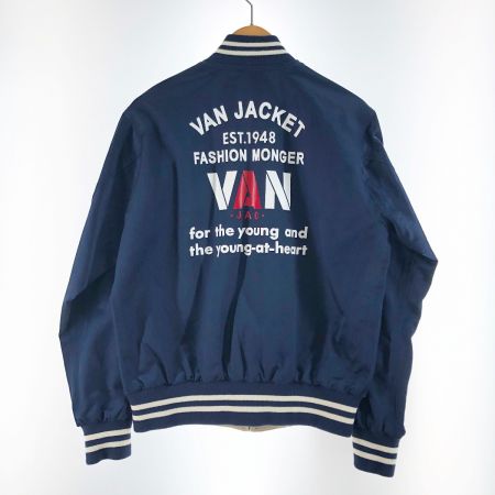  VAN ヴァン メンズ ジャケット スタジャン サイズM JC-17509 ネイビー×ホワイト リバーシブル