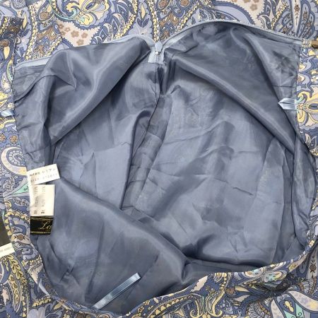  Leilian レリアン レディース スカート サイズ15+ スカイブルー ペイズリー