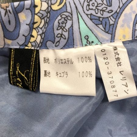  Leilian レリアン レディース スカート サイズ15+ スカイブルー ペイズリー