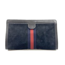 〇〇 GUCCI グッチ オールド シェリーライン スエード クラッチバッグ 41 039 2126 33 Bランク