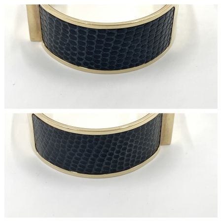  HERMES エルメス ロケ クォーツ バングル ウォッチ L01.201 ゴールド x ブルー