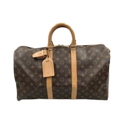 〇〇 LOUIS VUITTON ルイヴィトン モノグラム キーポル 45 ボストンバッグ M41428 ブラウン Bランク