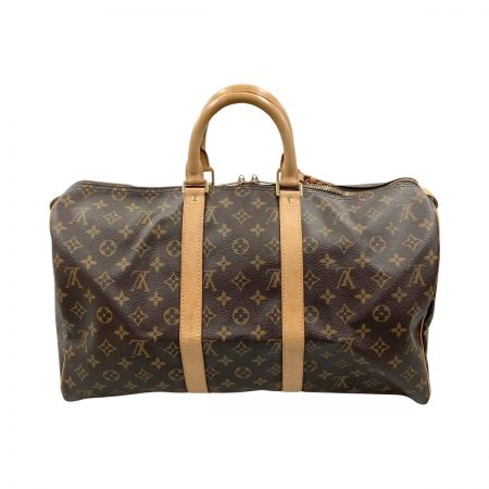  LOUIS VUITTON ルイヴィトン モノグラム キーポル 45 ボストンバッグ M41428 ブラウン