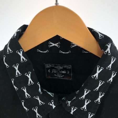  CRIMIE クライミー メンズ シャツ サイズXL ブラック×ホワイト