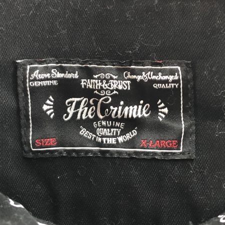  CRIMIE クライミー メンズ シャツ サイズXL ブラック×ホワイト