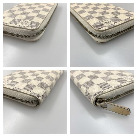  LOUIS VUITTON ルイヴィトン ダミエ アズール ジッピーウォレット ラウンドファスナー長財布 N60019 ホワイト