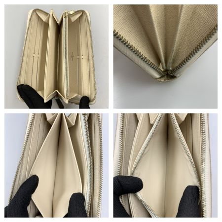  LOUIS VUITTON ルイヴィトン ダミエ アズール ジッピーウォレット ラウンドファスナー長財布 N60019 ホワイト